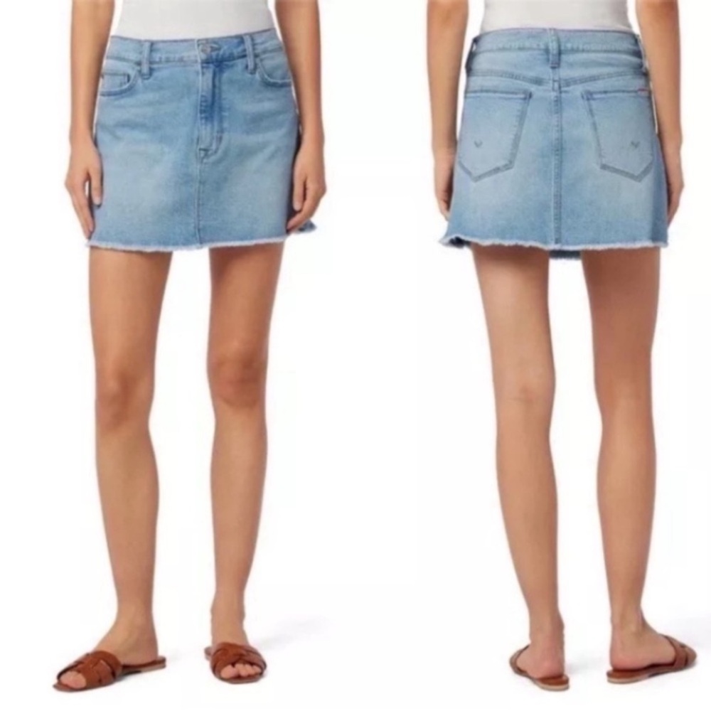 Hudson Vivid Skirt Stretch Raw Hem Size: 30